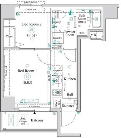 北綾瀬駅 徒歩7分 1階の物件間取画像